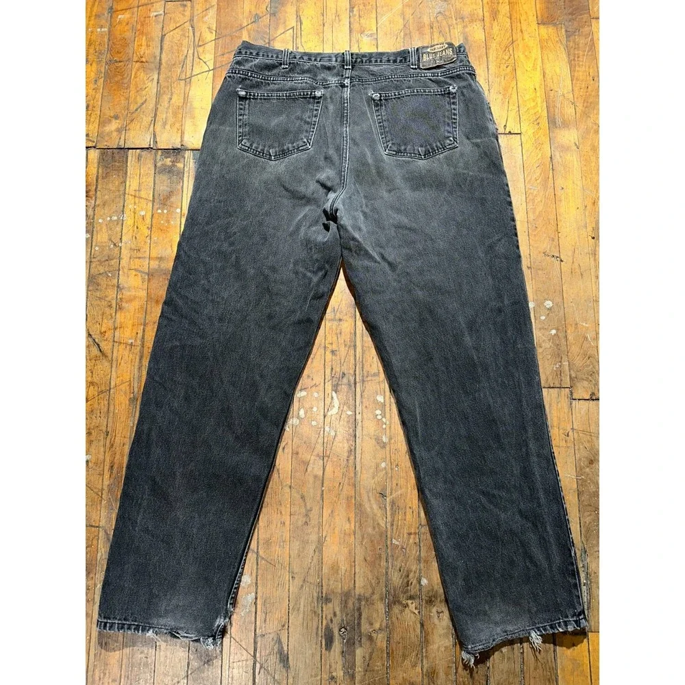 Old Navy Jeans Men's‎ Size 40x34 Black Denim Casual Flat Front Straight Leg